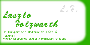 laszlo holzwarth business card